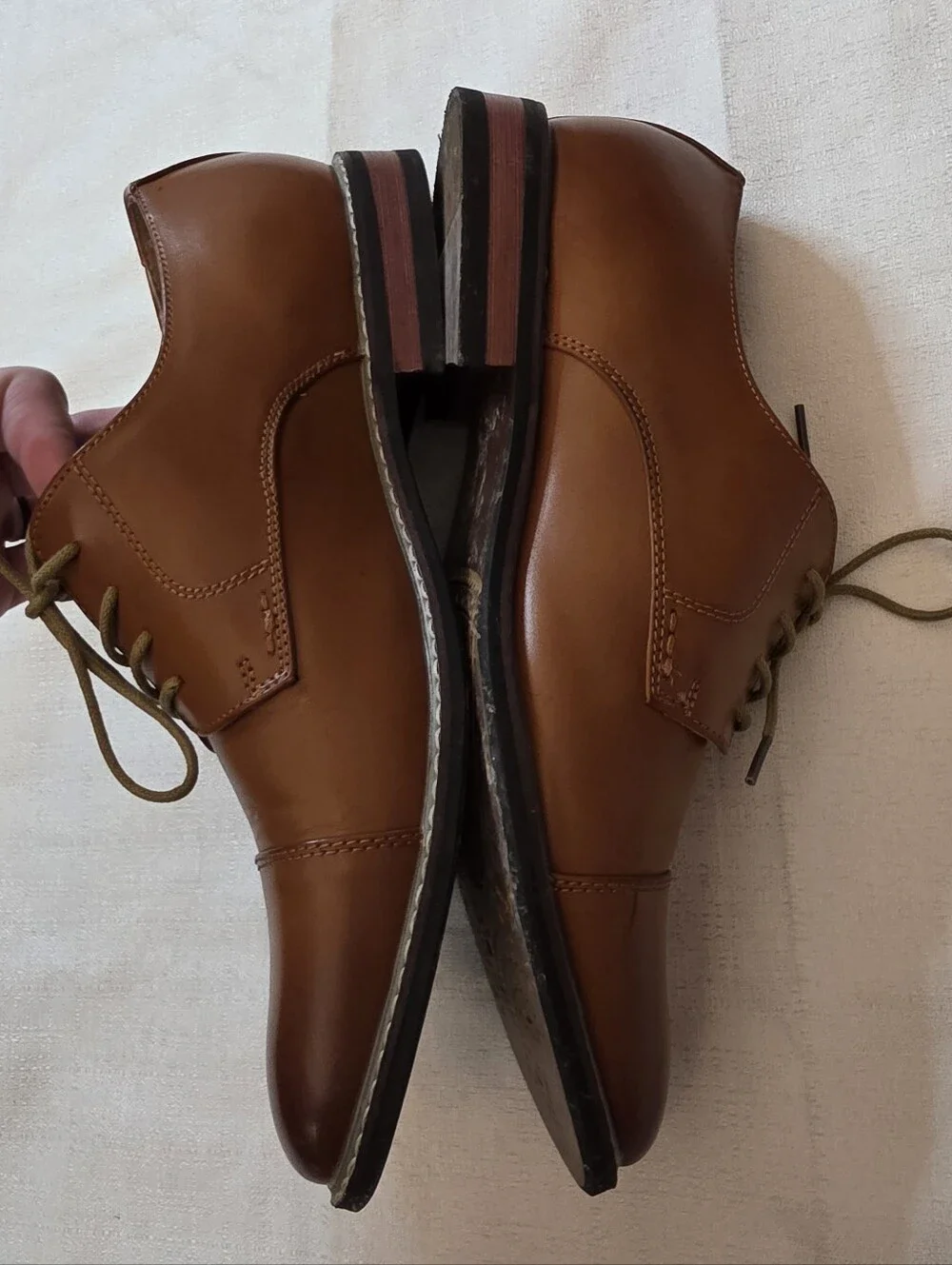 Bruno Marc Prince-6 Men's Oxford Dress Shoes Cap Toe Tan Brown Size Men's 10.5